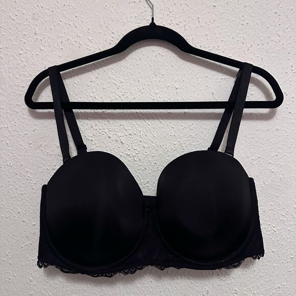 NWT Torrid Black Lightly Lined Strapless Bra with removable multi-way straps - Picture 1 of 6